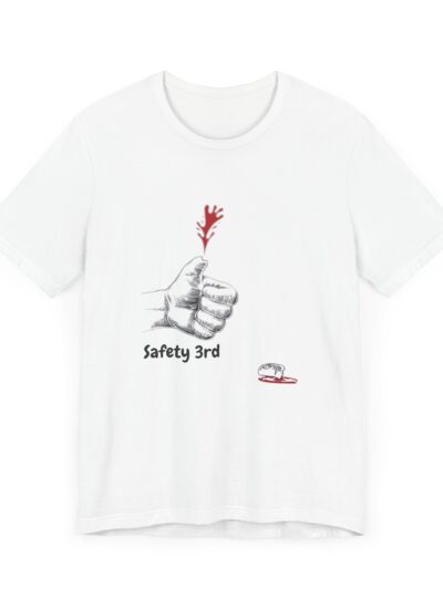 Safety 3rd Bella+Canvas Tee – Dark Humor T-Shirt for Risk-Takers