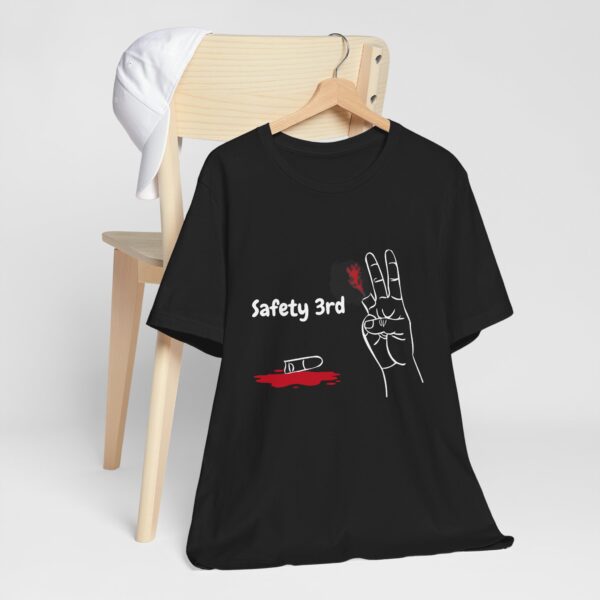 Safety 3rd Dark Humor Bella+Canvas Tee – Funny Graphic T-Shirt for Risk-Takers - Image 7