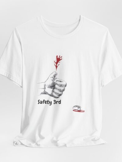 Safety 3rd Bella+Canvas Tee – Dark Humor T-Shirt for Risk-Takers
