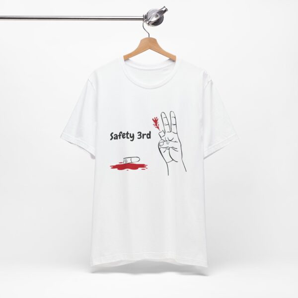 Safety 3rd Dark Humor Bella+Canvas Tee – Funny Graphic T-Shirt for Risk-Takers - Image 3