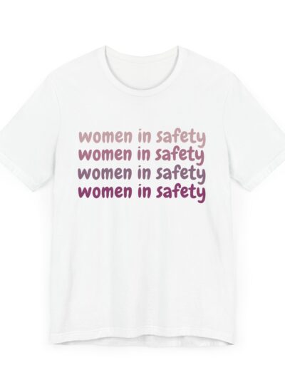 Woman in Safety Graphic T-Shirt – Bella+Canvas Empowerment Tee