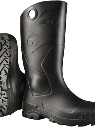 DUNLOP Chesapeake Steel Toe Boots – ASTM Certified, 100% Waterproof PVC, Lightweight & Durable Work Boots – Black, Made in USA