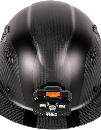 Klein Carbon Fiber Hard Hat with Light – Class C, Vented, K12 Series