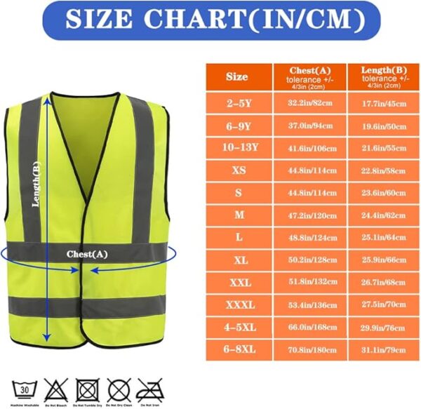 AYKRM Hi-Vis Reflective Safety Vest (XS–8XL, 12 Colors) - Image 4