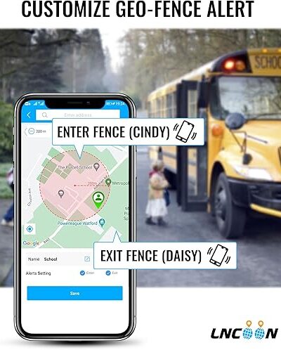 LNCOOON 4G Mini GPS Tracker for Kids, Elderly, and Pets – Real-Time Location Tracking with SOS Button, Geo Fence, Buzzer Alert – Small Wearable Locator, Unlimited Range, Subscription Required