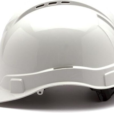 Pyramex Ridgeline Vented Hard Hat – White, Lightweight & Durable