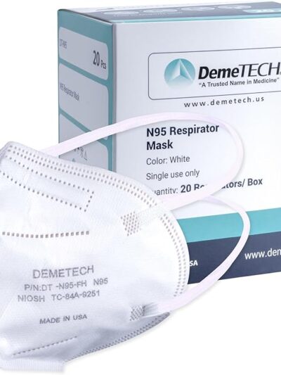 DEMETECH N95 Mask (20-Pack) – NIOSH Certified, USA Made