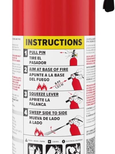 Kidde FA110G Multi-Purpose Fire Extinguisher – 1A10BC – Home, Office, Dorm, Kitchen, Garage – Compact & Lightweight – UL Listed
